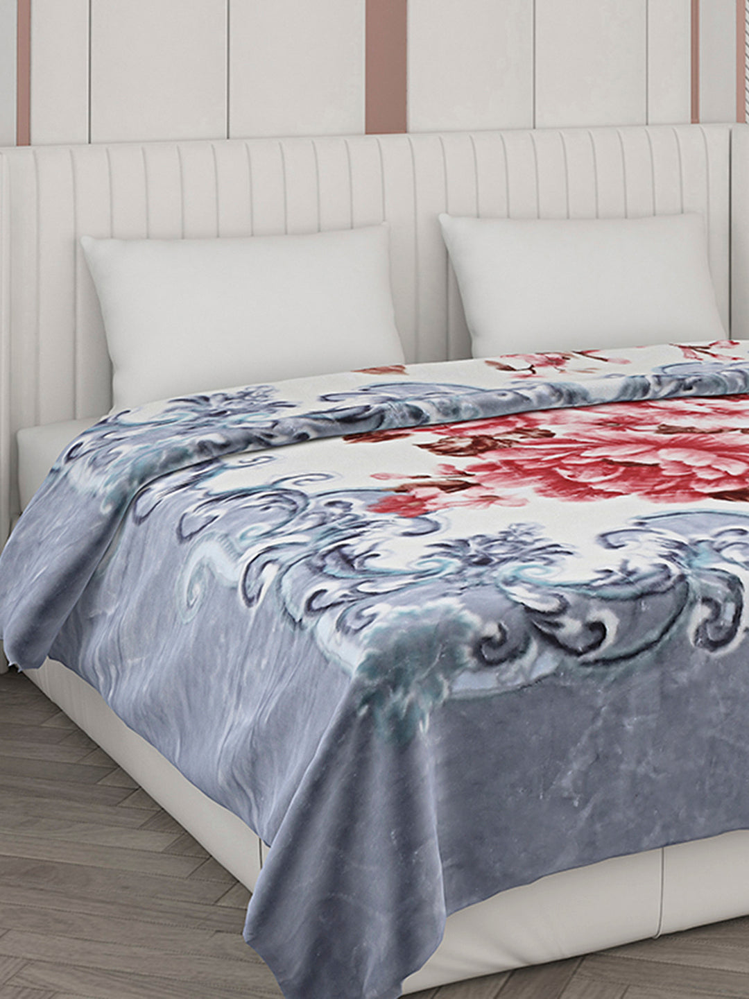 Printed Double Bed Blanket for Heavy Winter -3 Ply