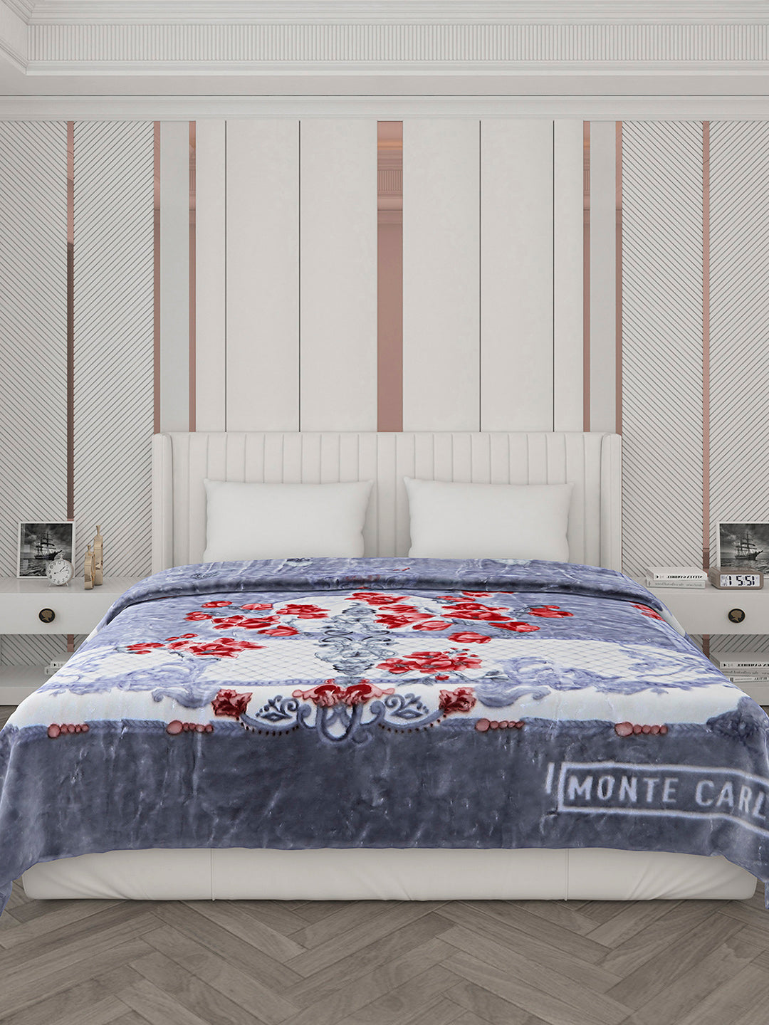 Printed Double Bed Blanket for Heavy Winter -3 Ply