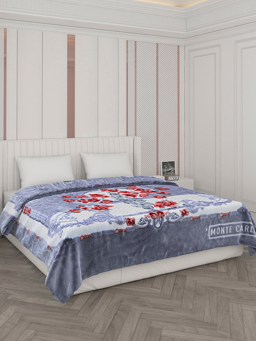 Printed Double Bed Blanket for Heavy Winter -3 Ply