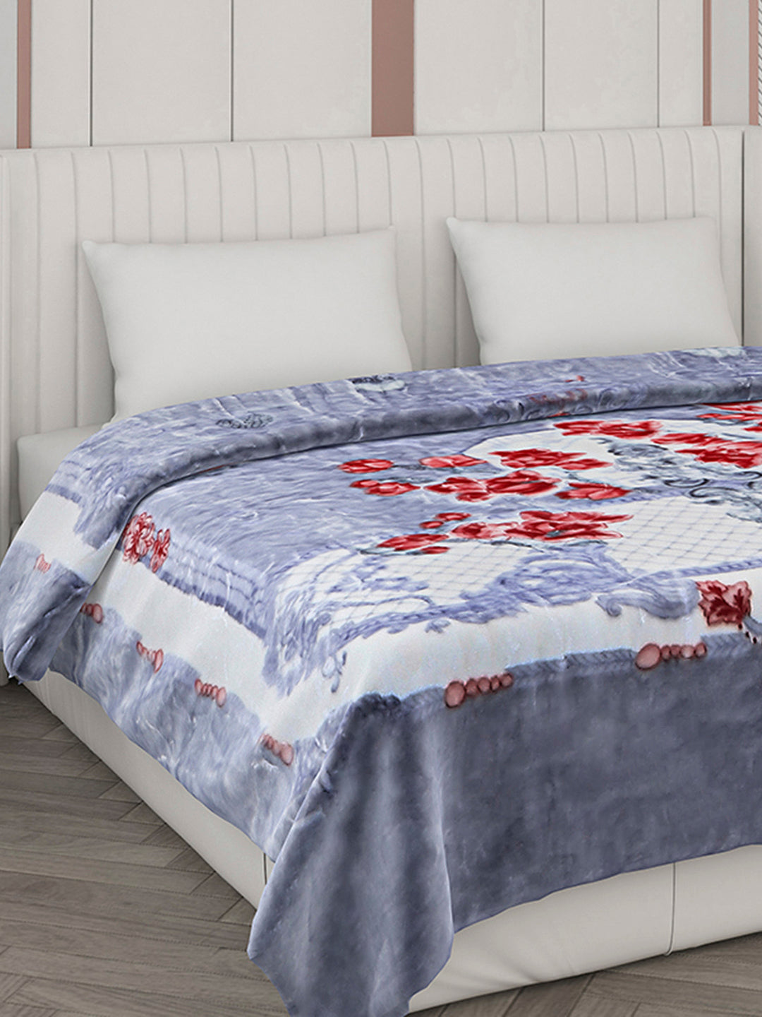 Printed Double Bed Blanket for Heavy Winter -3 Ply