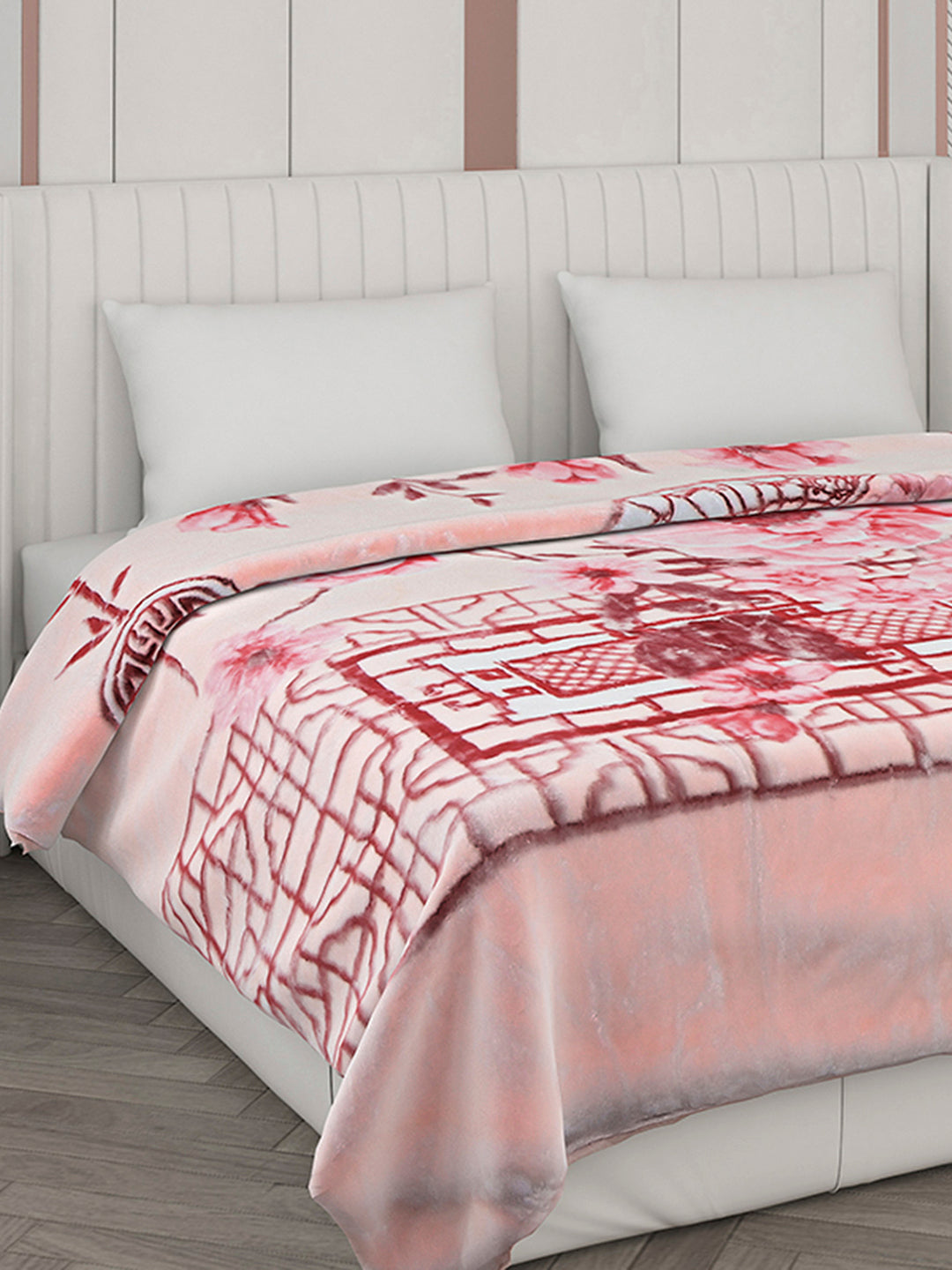 Printed Double Bed Blanket for Heavy Winter -3 Ply