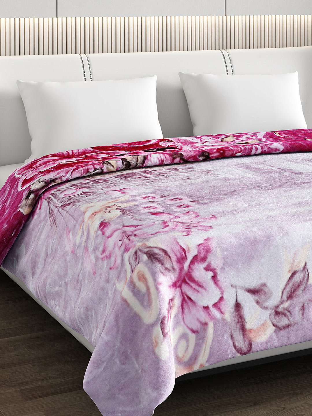 Printed Double Bed Blanket for Mild Winter -2 Ply