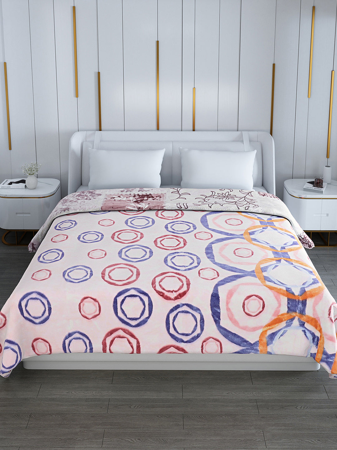 Printed Double Bed Blanket for Heavy Winter -2 Ply