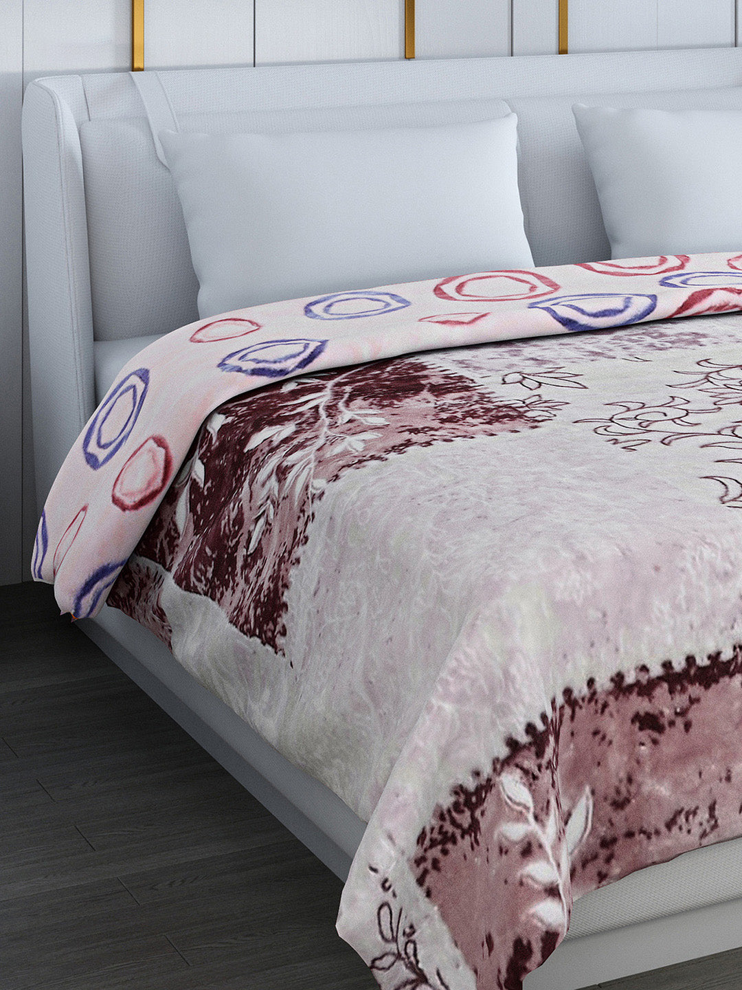 Printed Double Bed Blanket for Heavy Winter -2 Ply