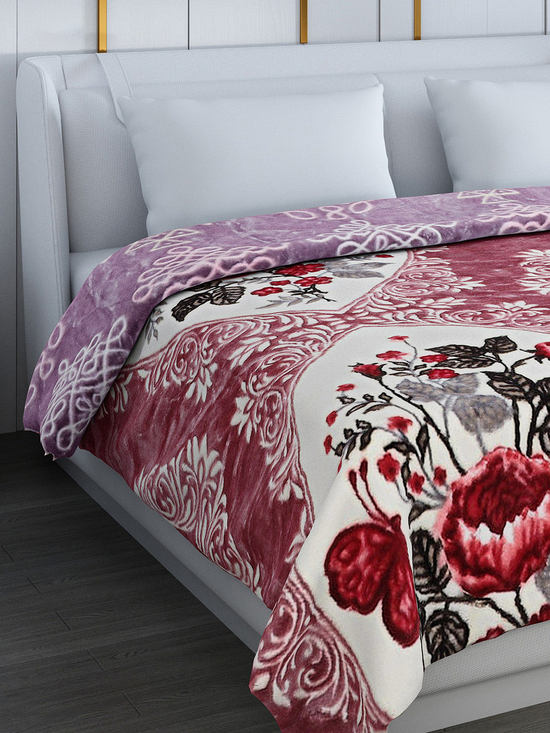 Printed Double Bed Blanket for Heavy Winter -2 Ply