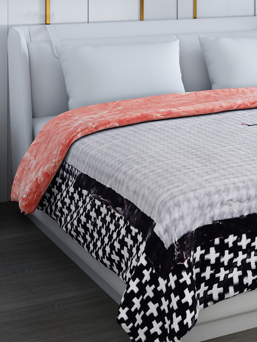 Printed Double Bed Blanket for Heavy Winter -2 Ply