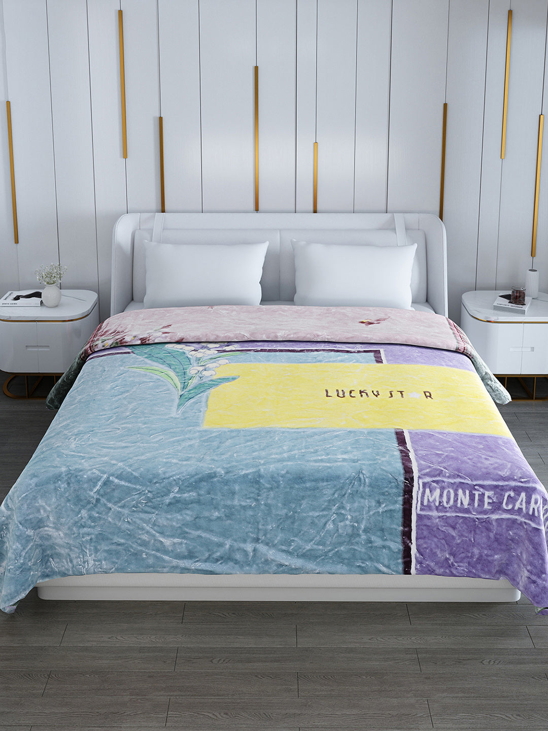 Printed Double Bed Blanket for Heavy Winter -2 Ply