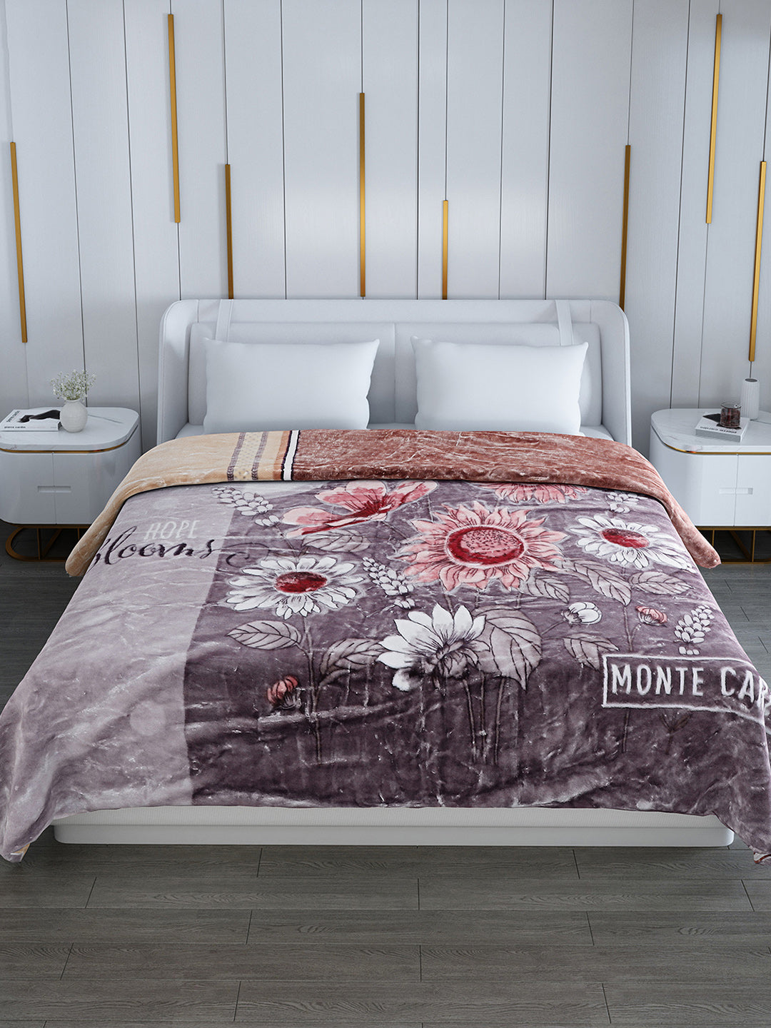 Printed Double Bed Blanket for Heavy Winter -2 Ply