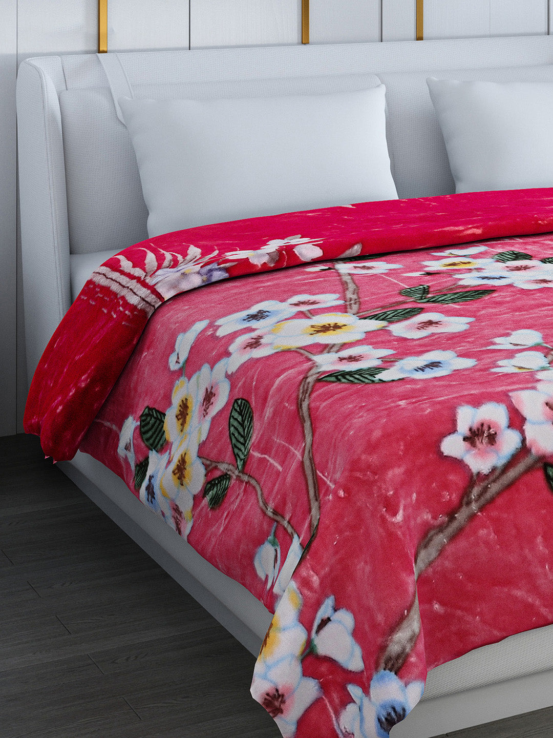 Printed Double Bed Blanket for Heavy Winter -2 Ply