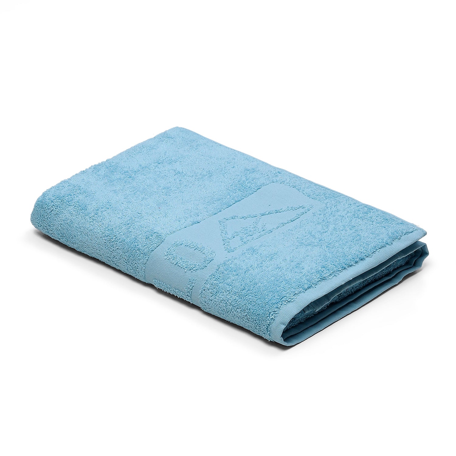 Blue Cotton 525 GSM Bath Towel