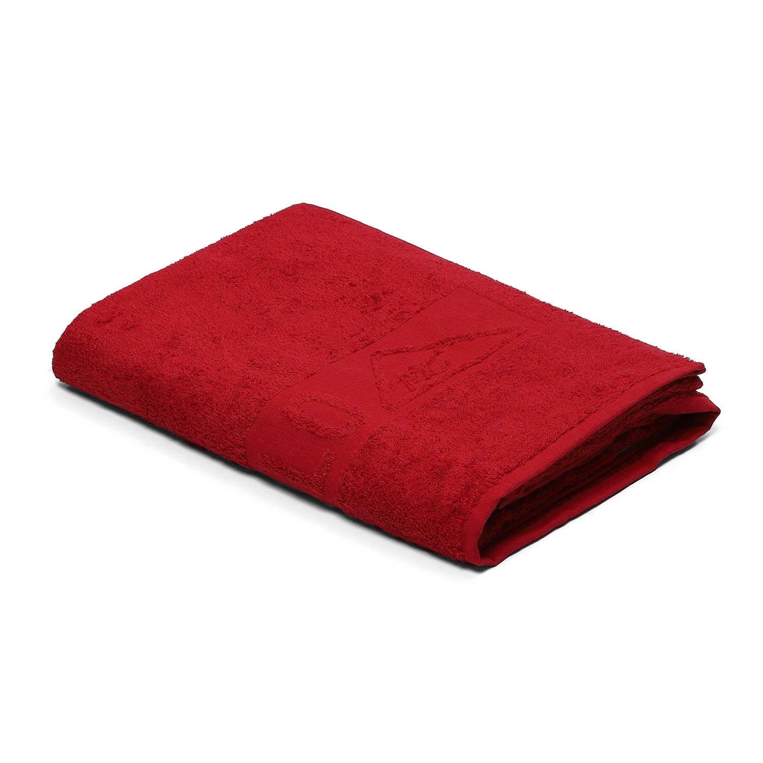 Red Cotton 525 GSM Bath Towel