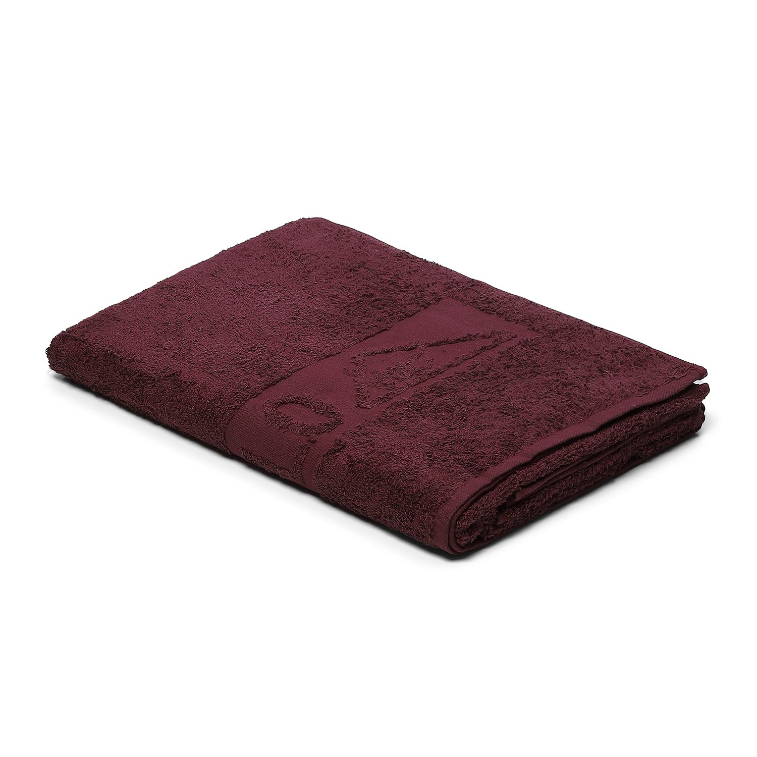 Maroon Cotton 525 GSM Bath Towel