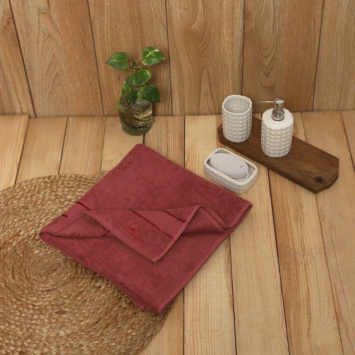 Peach Cotton 450 GSM Bath Towel