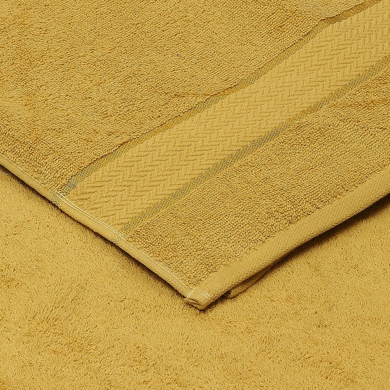 Yellow Cotton 450 GSM Bath Towel