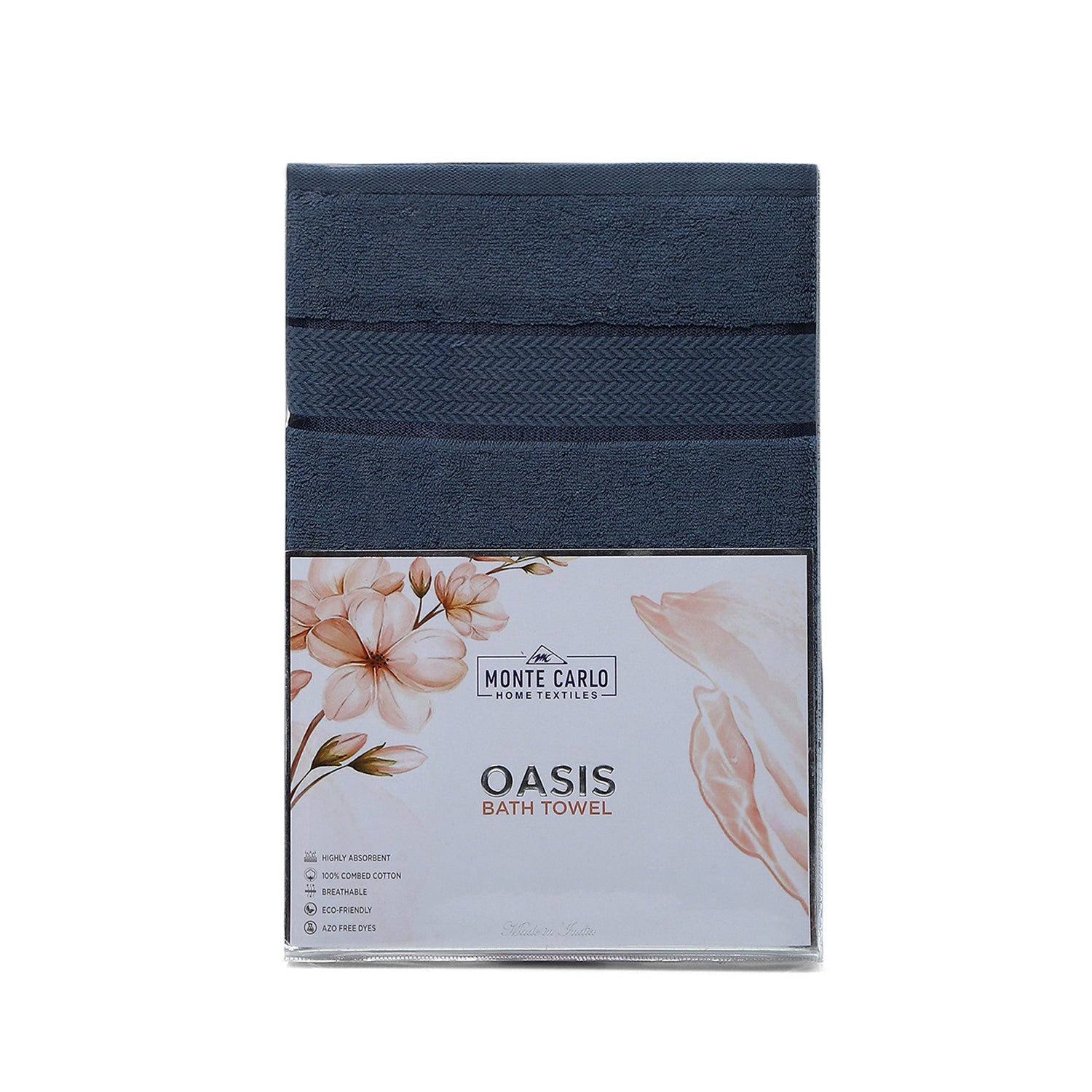 Blue Cotton 450 GSM Bath Towel