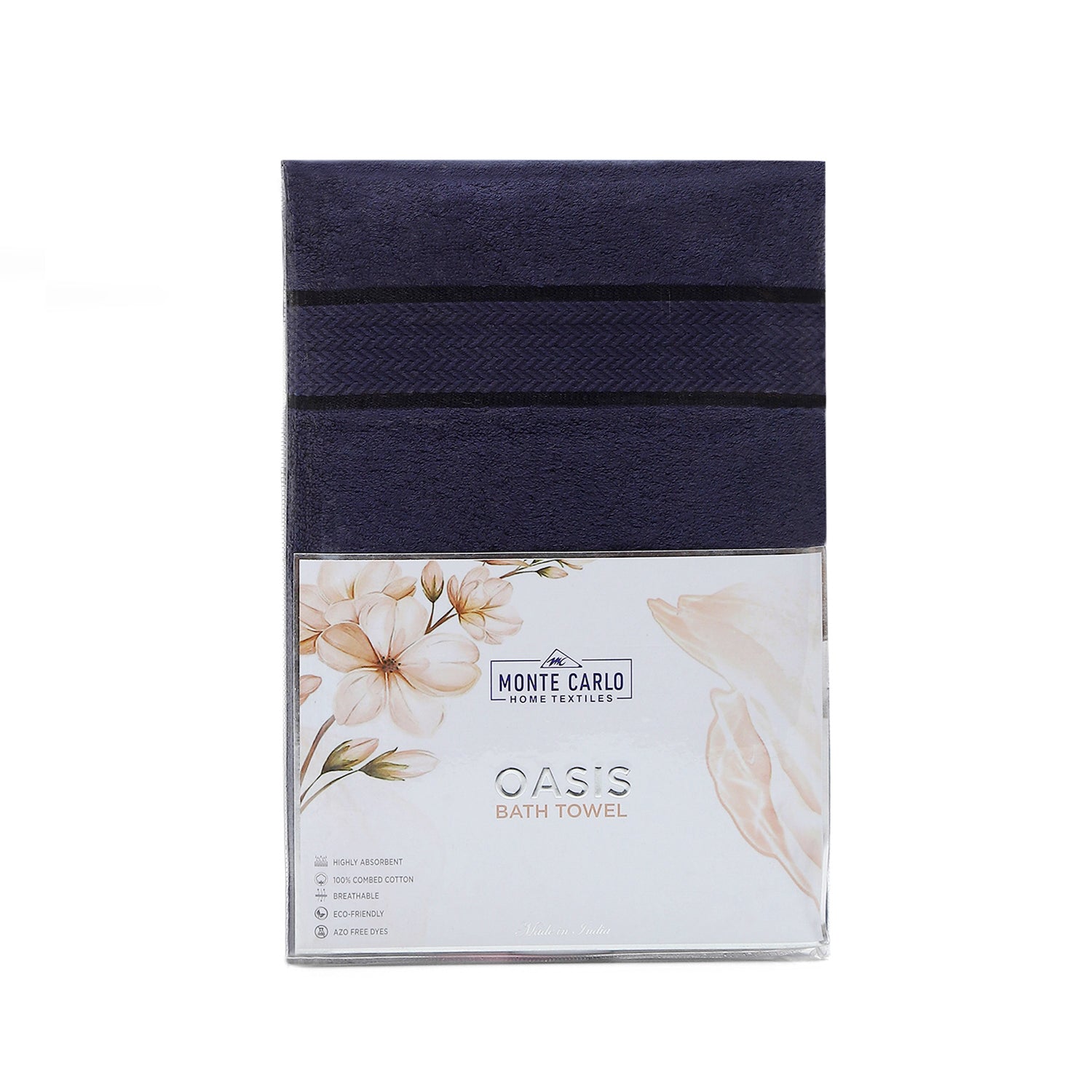 Navy Blue Cotton 450 GSM Bath Towel