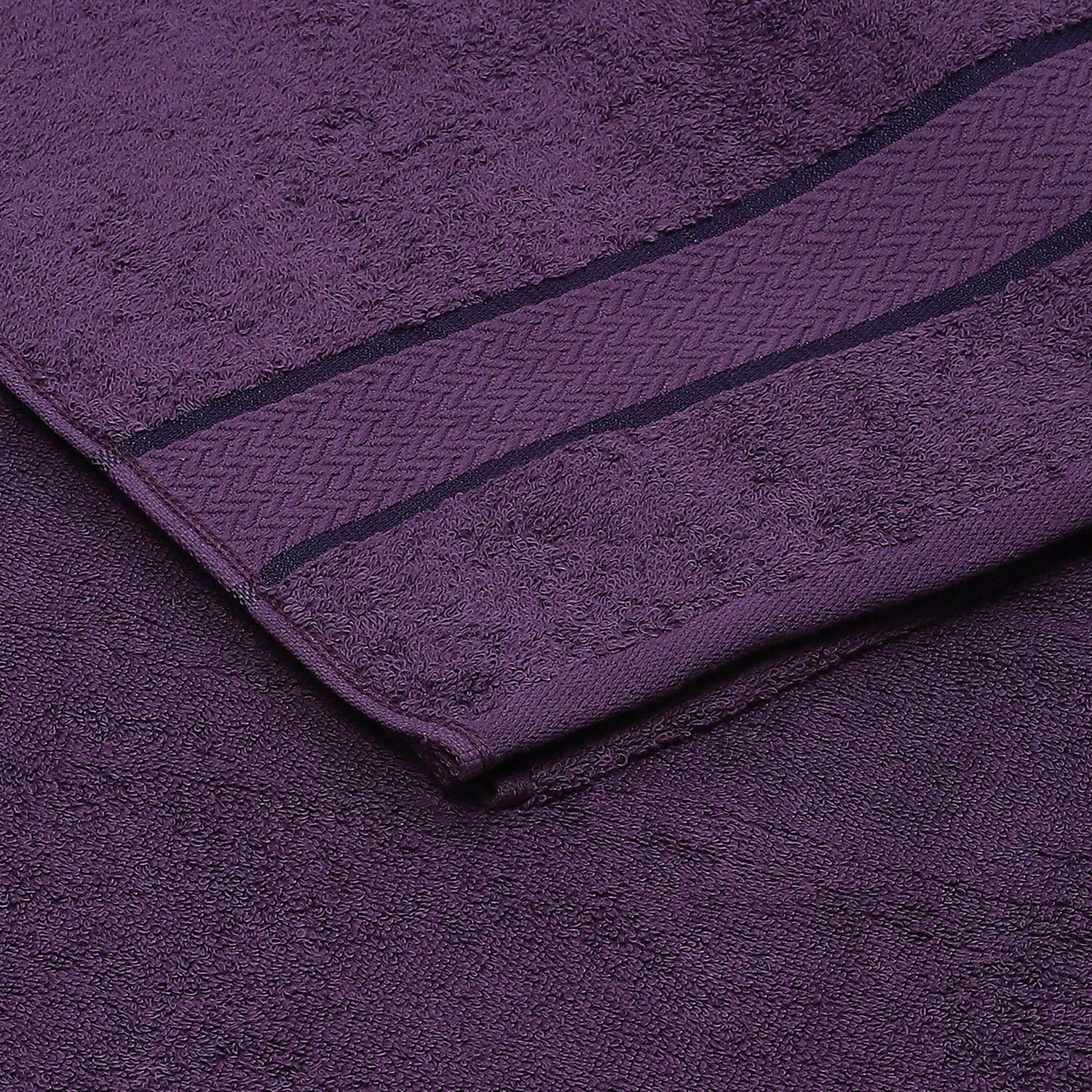 Purple Cotton 450 GSM Bath Towel