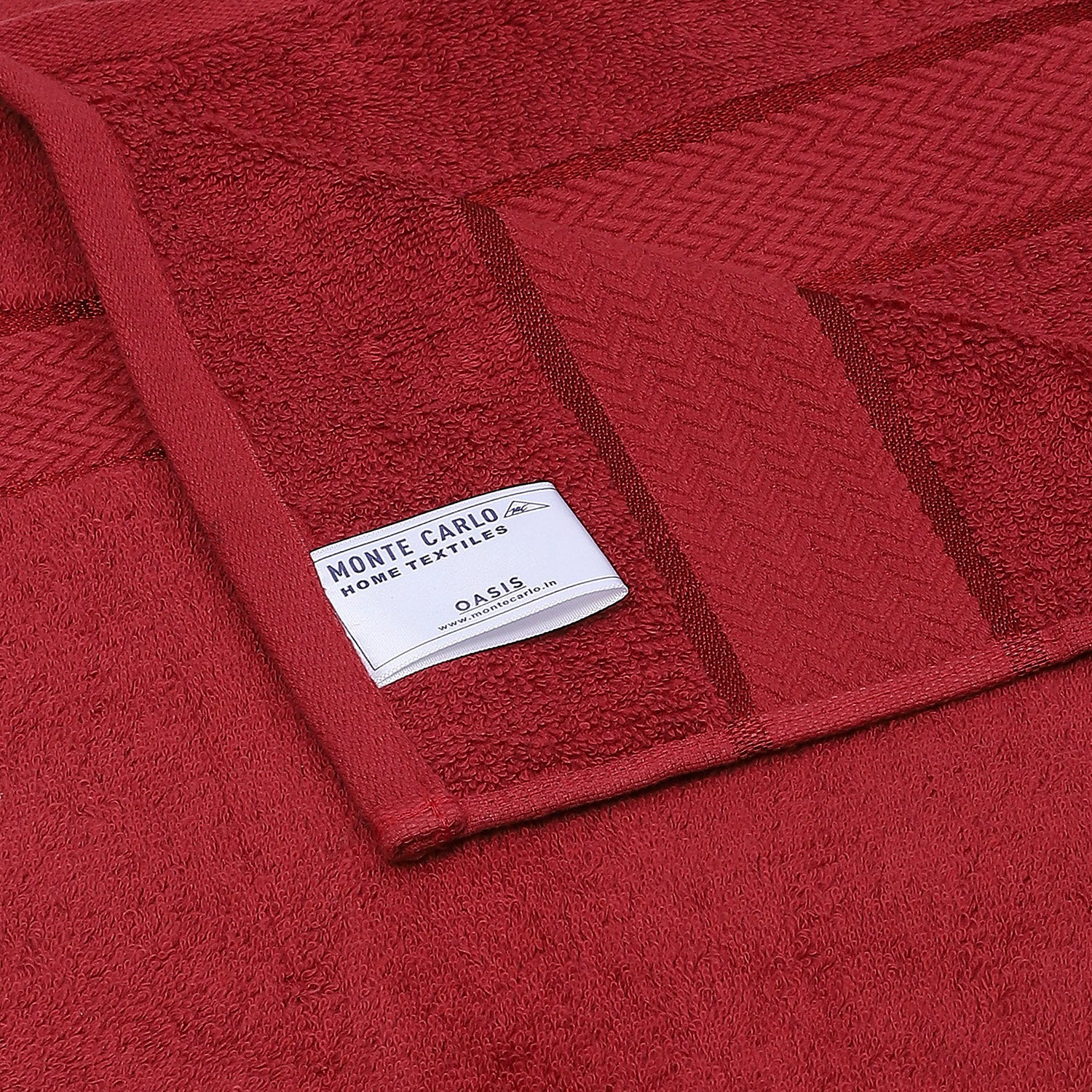 Red Cotton 450 GSM Bath Towel