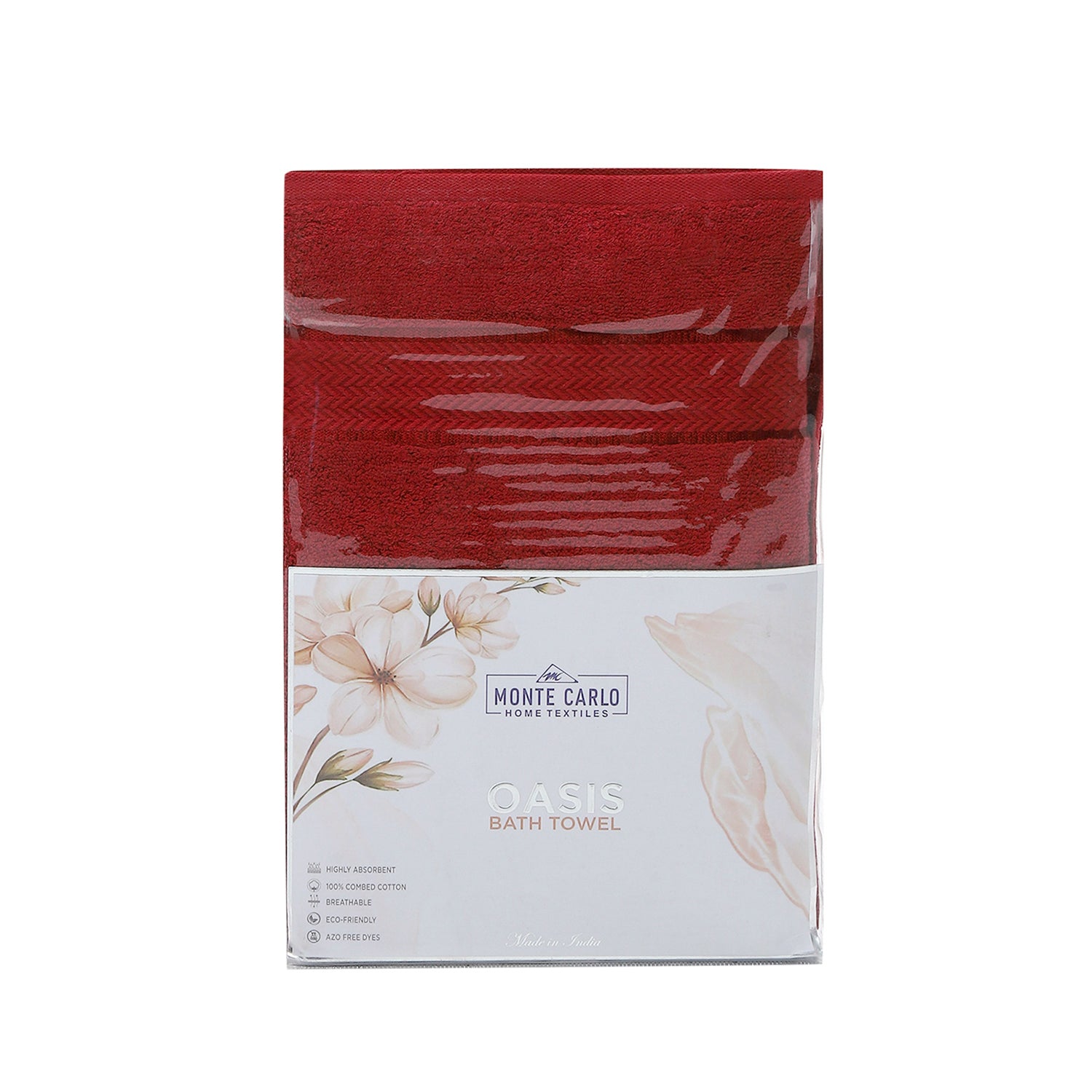 Red Cotton 450 GSM Bath Towel