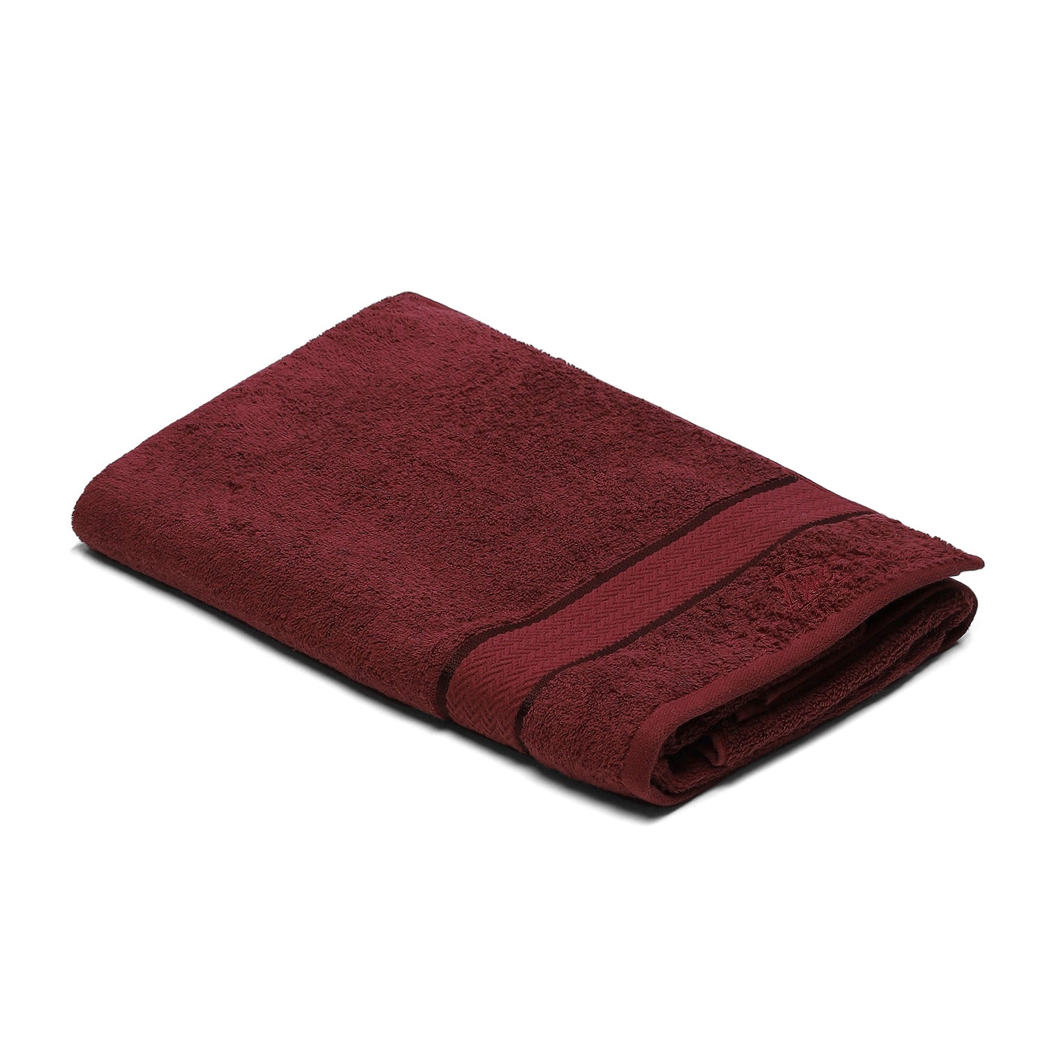 Maroon Cotton 450 GSM Bath Towel