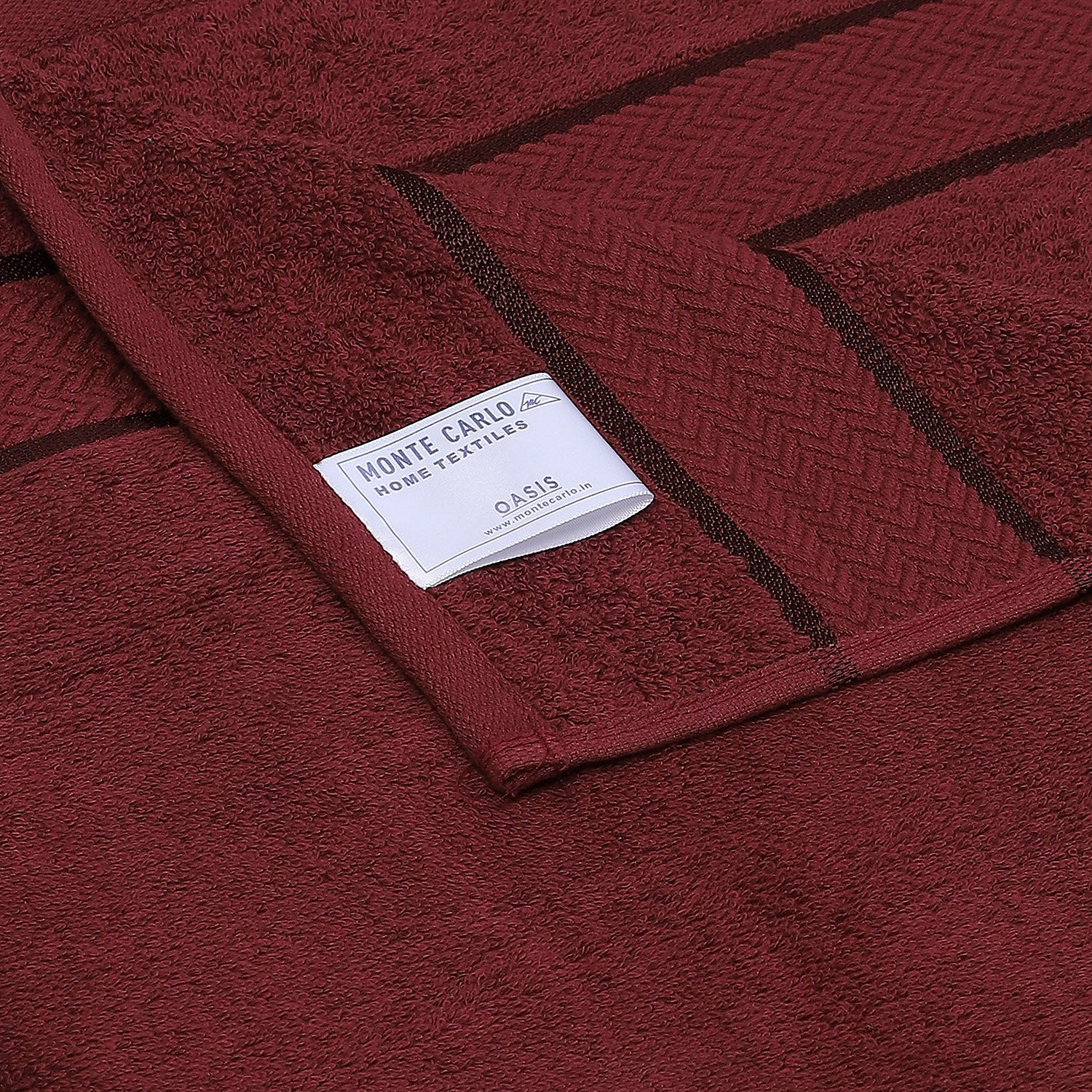 Maroon Cotton 450 GSM Bath Towel