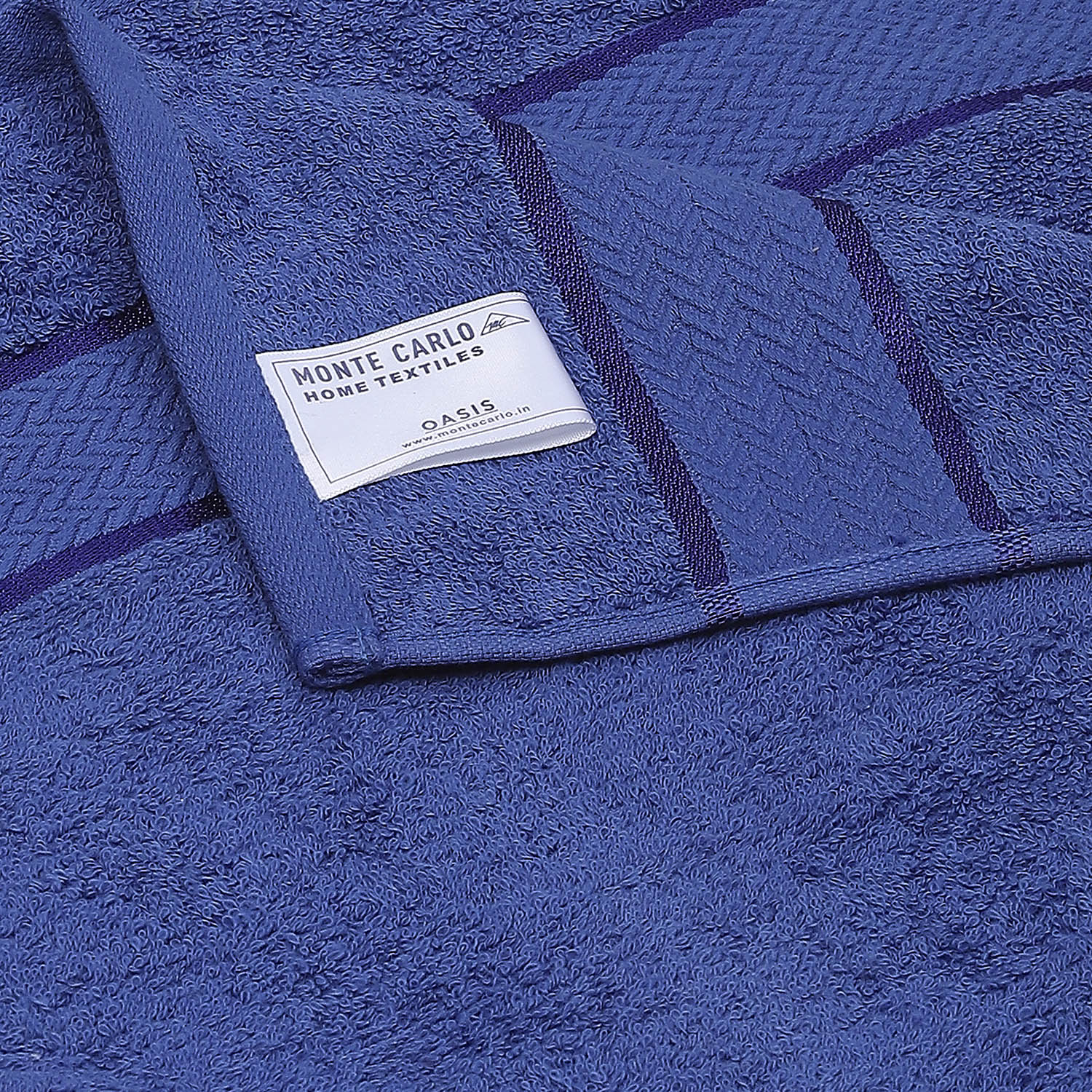 Blue Cotton 450 GSM Bath Towel