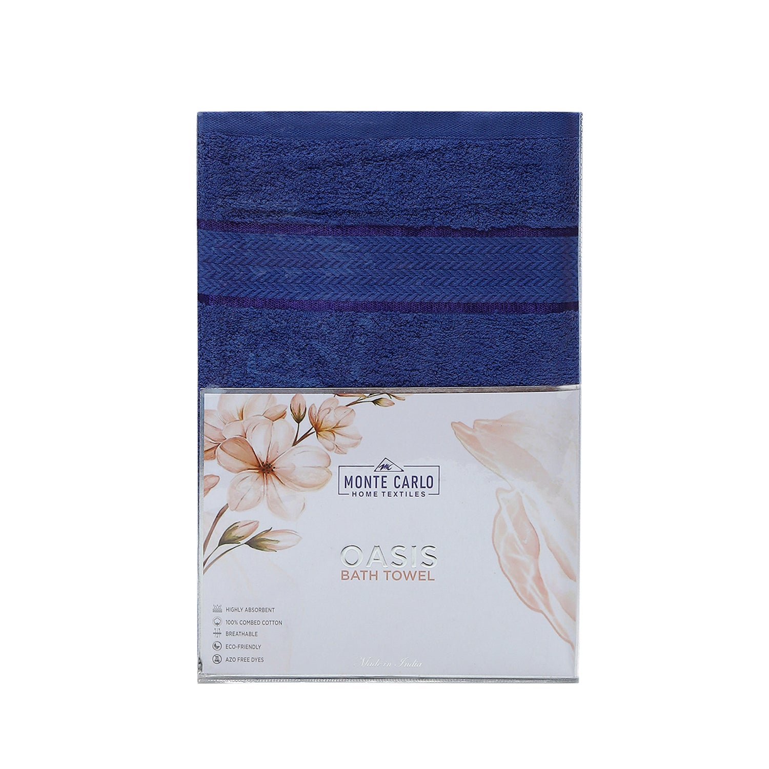 Blue Cotton 450 GSM Bath Towel