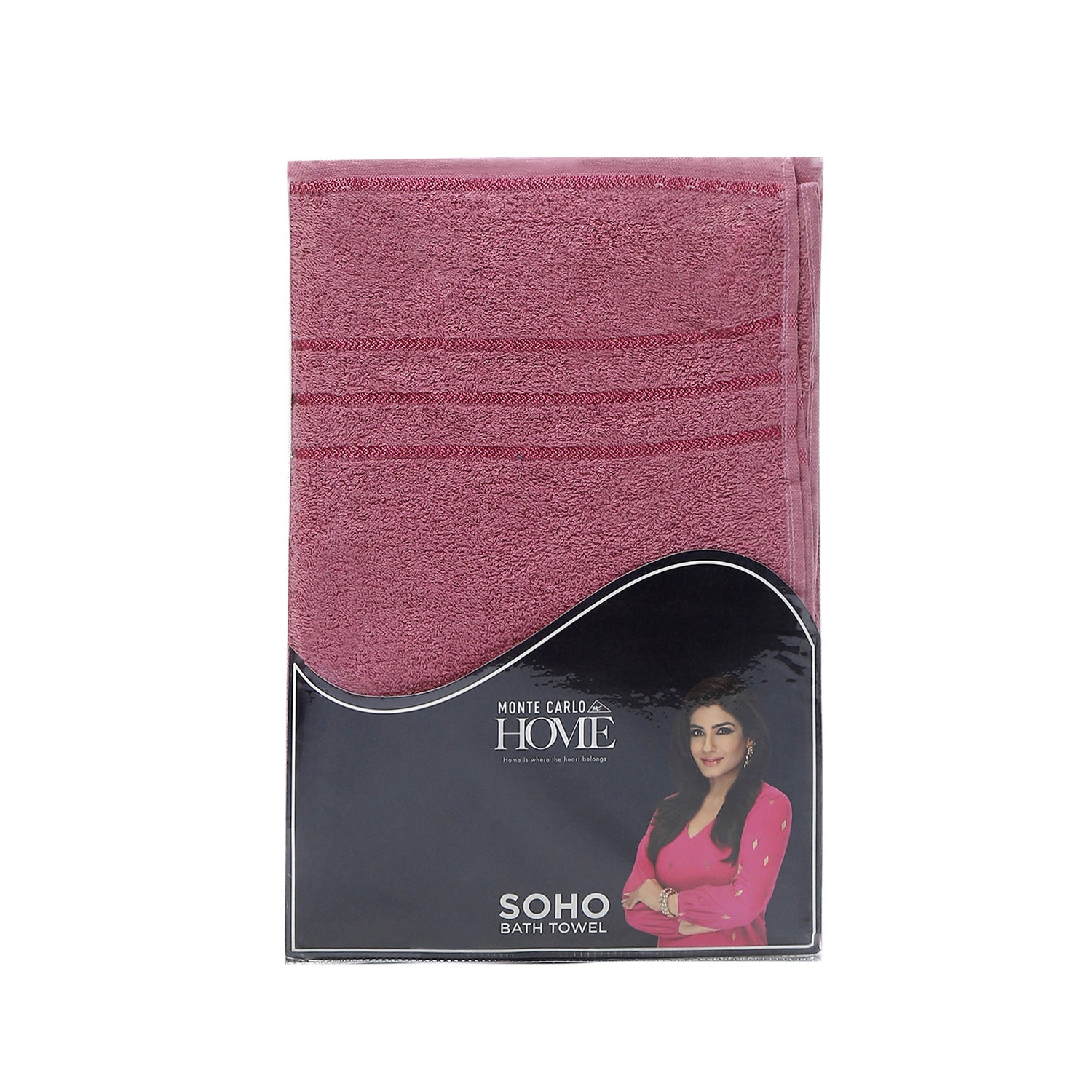 Pink Cotton 350 GSM Bath Towel