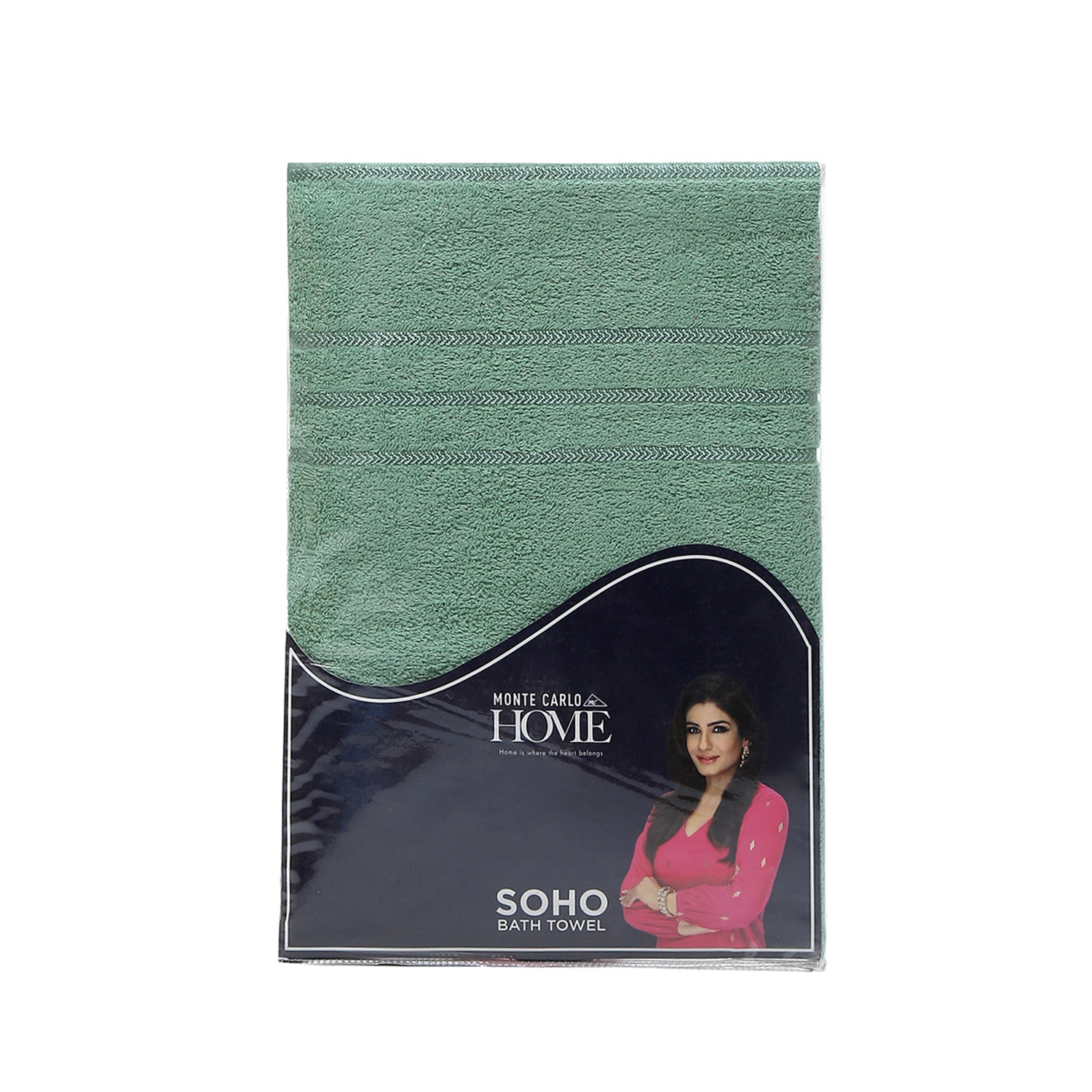 Sea Green Cotton 350 GSM Bath Towel