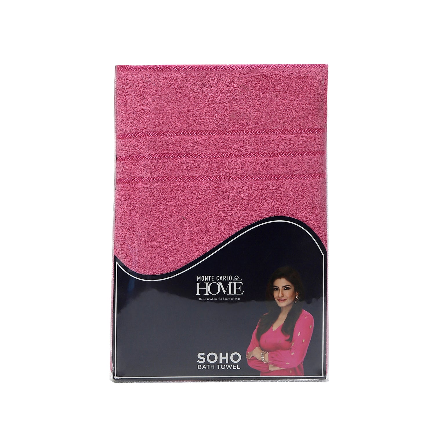 Pink Cotton 350 GSM Bath Towel