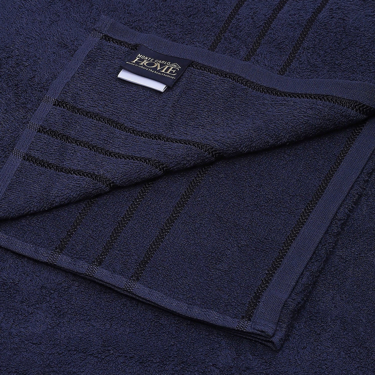 Navy Blue Cotton 350 GSM Bath Towel