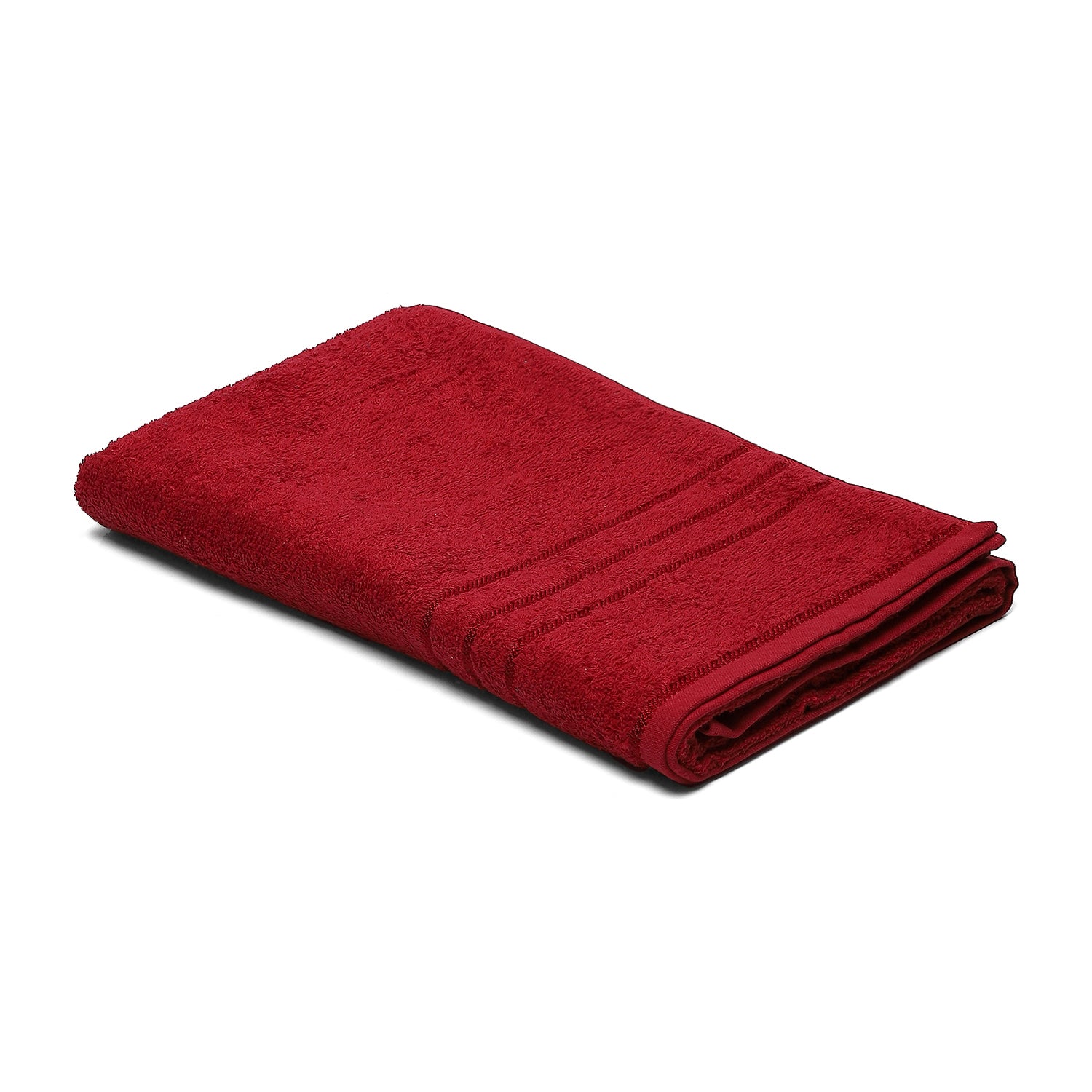 Red Cotton 350 GSM Bath Towel