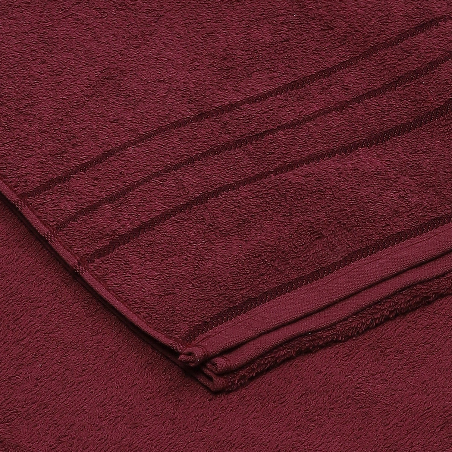 Maroon Cotton 350 GSM Bath Towel