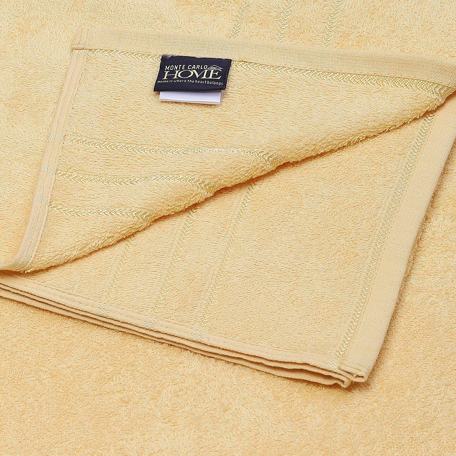 Yellow Cotton 350 GSM Bath Towel