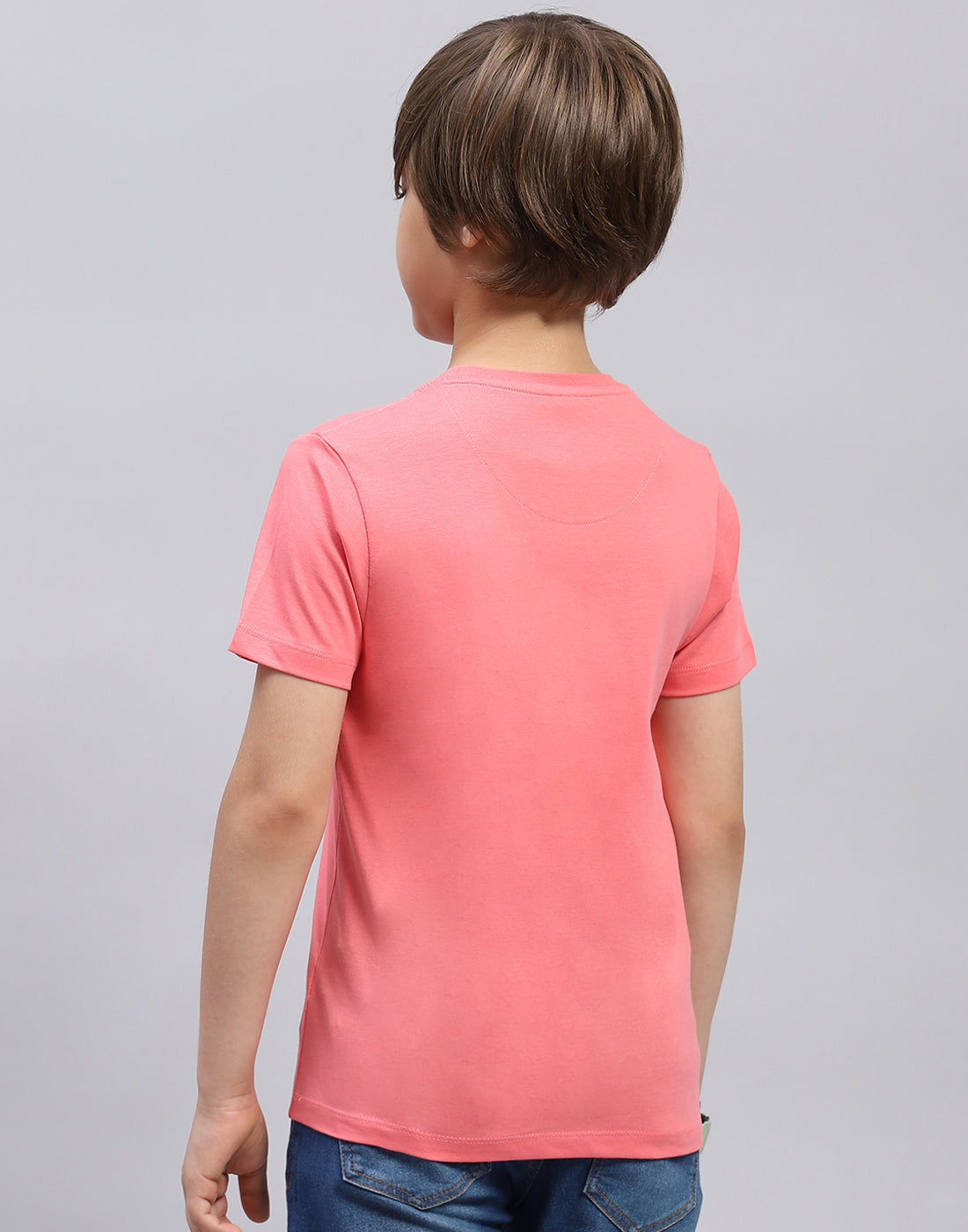 Boys Pink & Black Printed Round Neck Half Sleeve T-Shirt (Pack of 2)