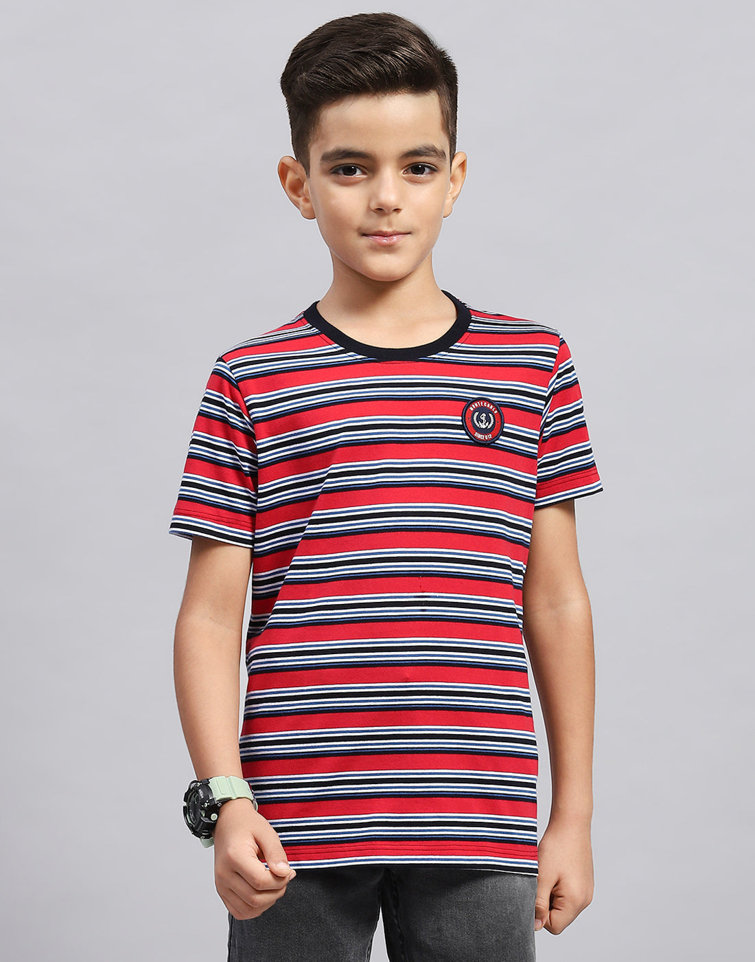 Boys Multi Color Printed Round Neck Half Sleeve T-Shirt (Pack of 3)