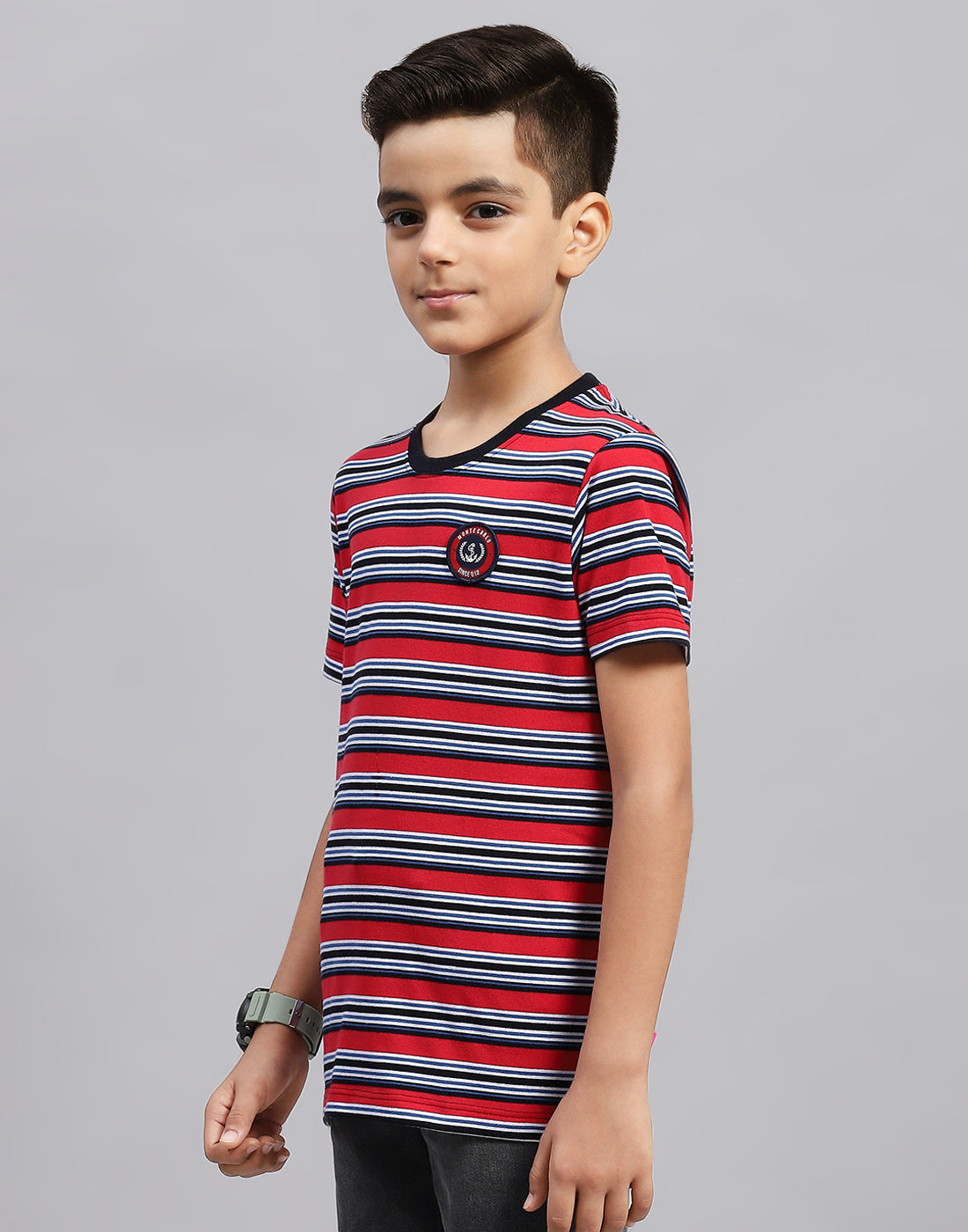 Boys Multi Color Printed Round Neck Half Sleeve T-Shirt (Pack of 3)