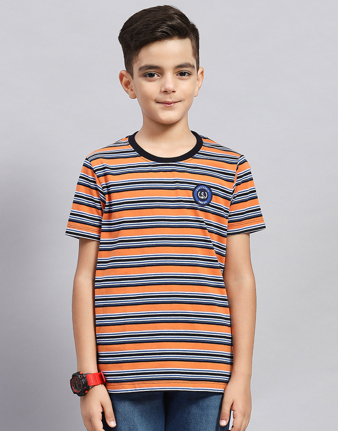 Boys Multi Color Printed Round Neck Half Sleeve T-Shirt (Pack of 3)