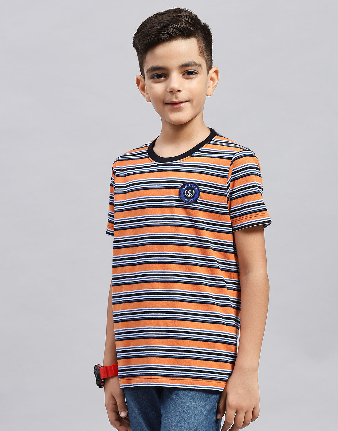 Boys Multi Color Printed Round Neck Half Sleeve T-Shirt (Pack of 3)