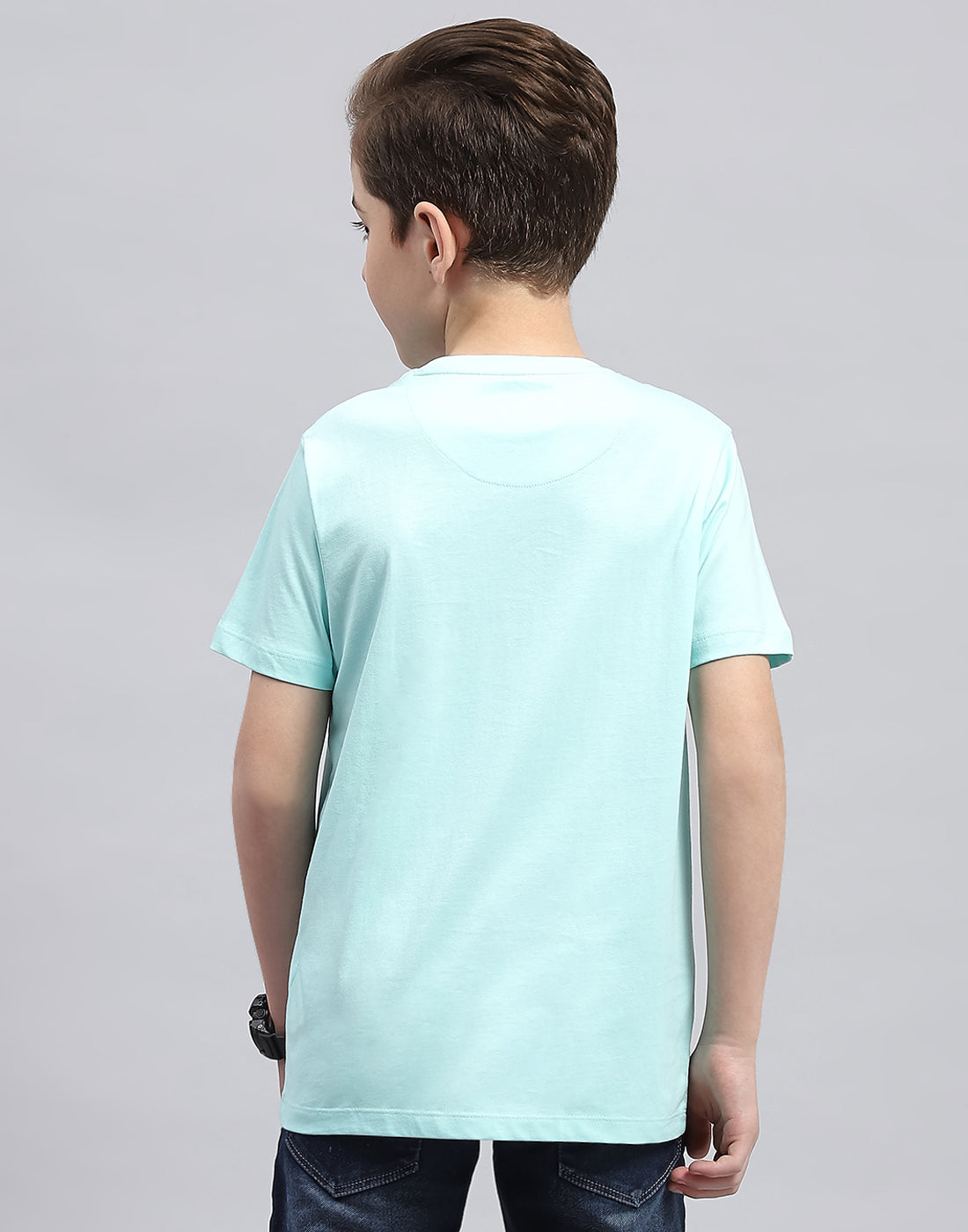 Boys Yellow, Aqua Blue & Coral Printed Round Neck Half Sleeve T-Shirt (Pack of 3)