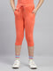 Girls Orange Solid Regular Fit Capri