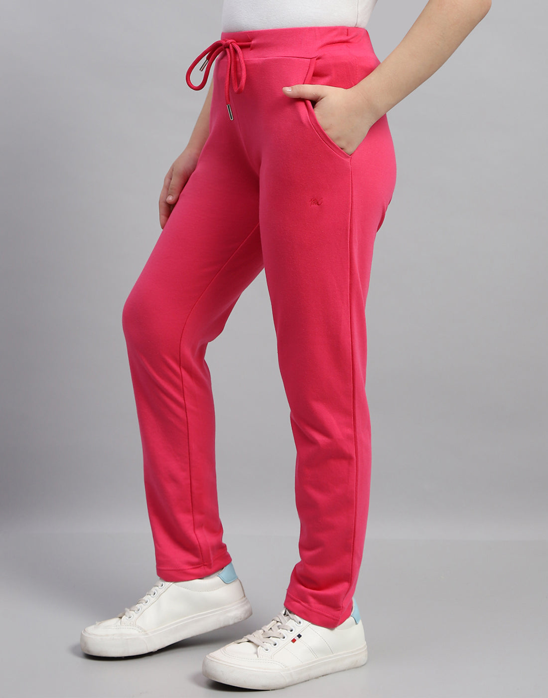 Girls Magenta Solid Regular Fit Lower