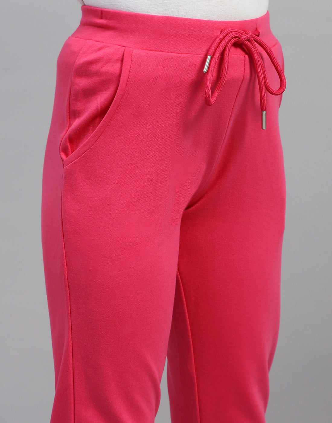 Girls Magenta Solid Regular Fit Lower