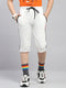 Boys Off White Printed Regular Fit Capri