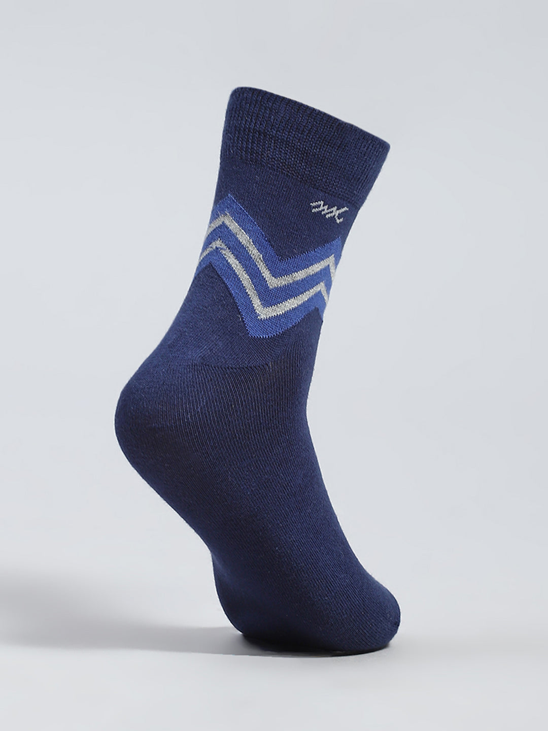 Men Cotton Self Design Mid Calf Length Socks (Pack of 3)