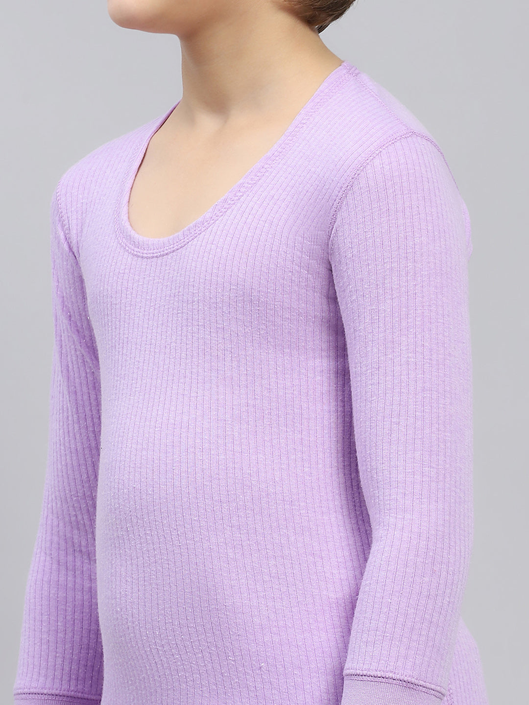 Boys Purple Solid Thermal Vest