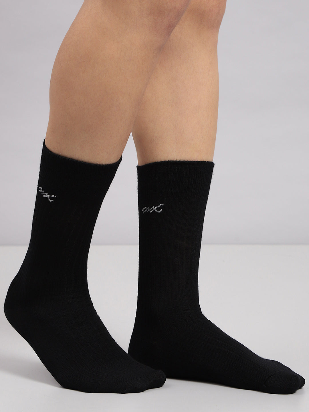 Men Pure wool Solid Mid Calf Length Socks (1 Pair)