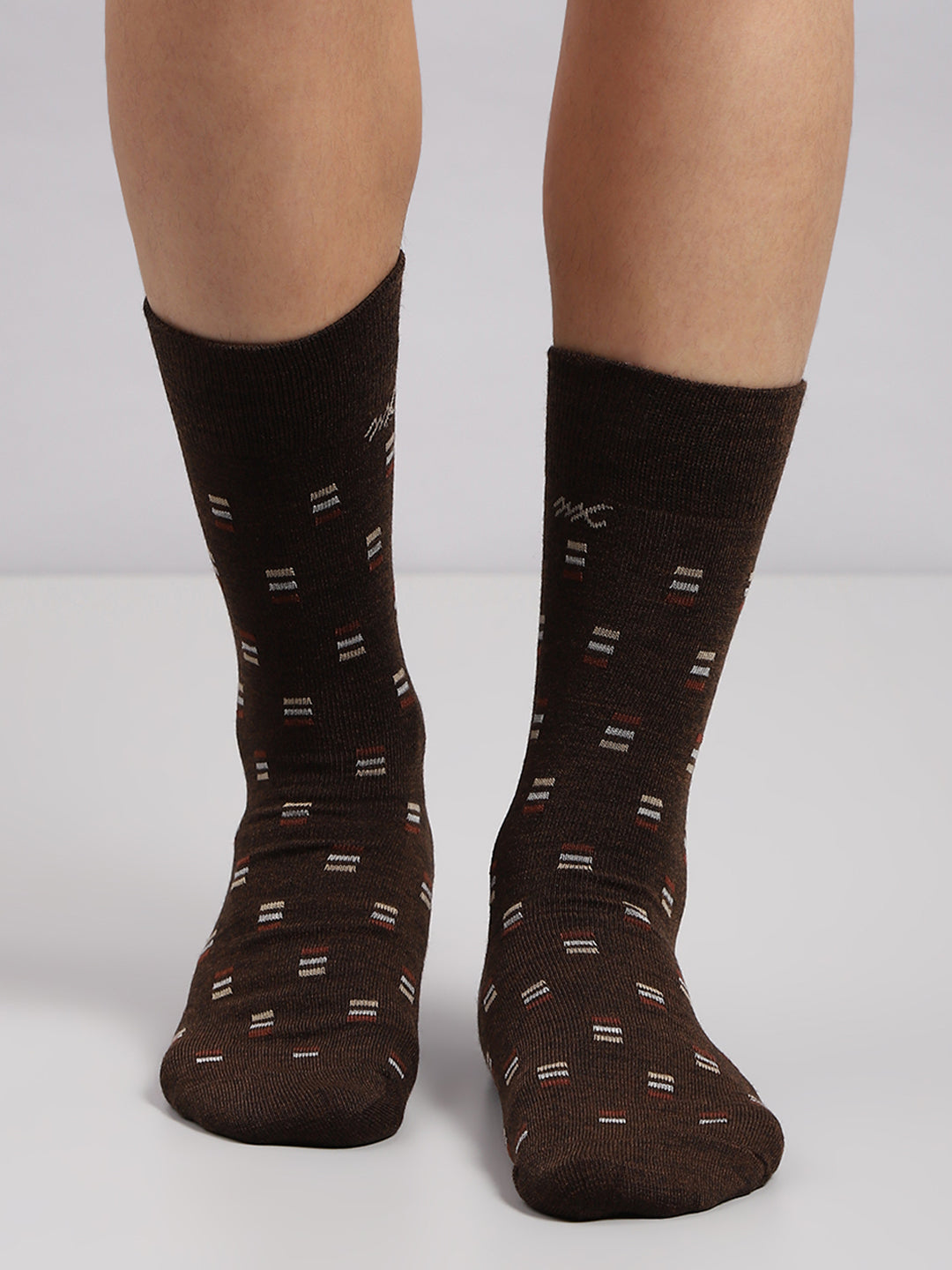 Men Wool blend Printed Mid Calf Length Socks (1 Pair)