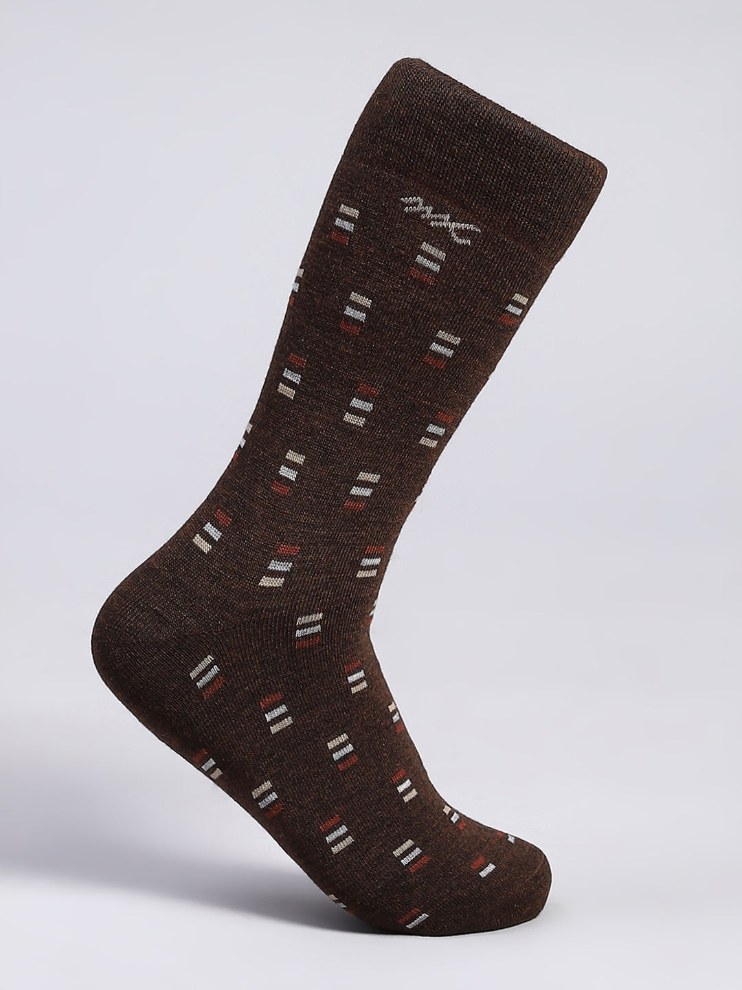 Men Wool blend Printed Mid Calf Length Socks (1 Pair)