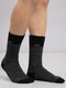 Men Wool blend Stripe Mid Calf Length Socks (1 Pair)